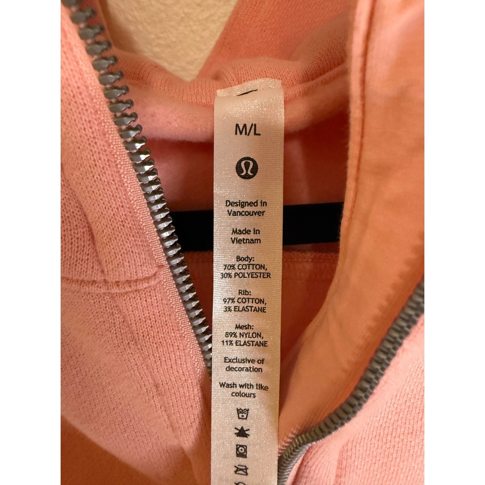 Lululemon Scuba Oversized Half Zip Hoodie Size M/L Dew Pink NWT‎ - Picture 3 of 5